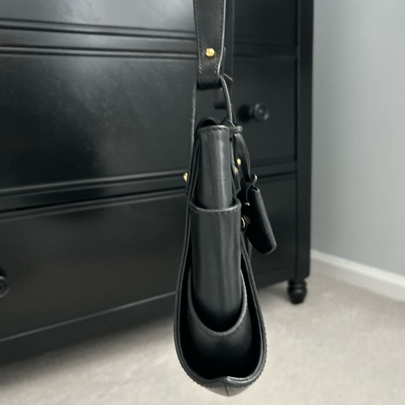 FENDI Y2K Grande Tuc Nero Black Leather Gold Lock Bag - Picture 3 of 12